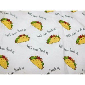 Let's Taco Bout It Twin Flat Bed Sheet with 2 Pillowcases Dreamsetter